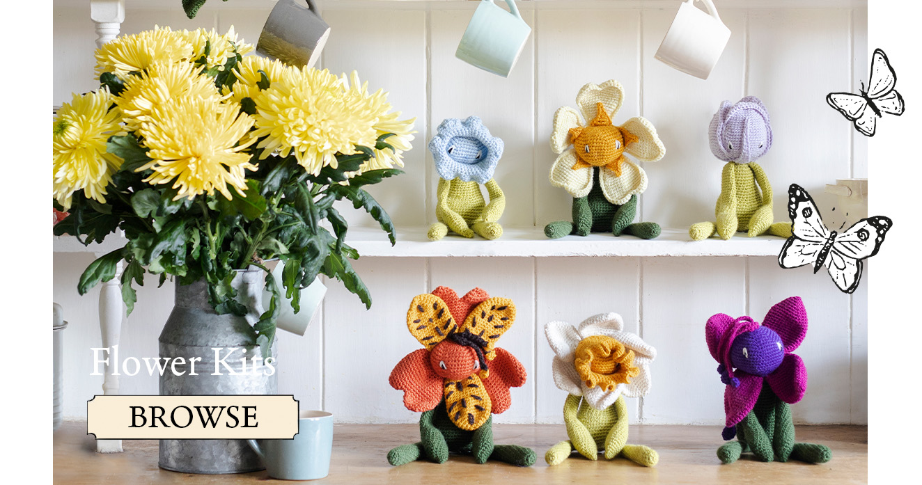 Flower kits crochet patterns alexandras garden